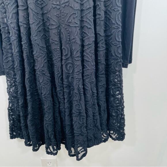 Rostfrei by Anett Rostel Blackk Geometric Embroidered Sheer Sleeve Midi Dress 6 - Picture 13 of 13